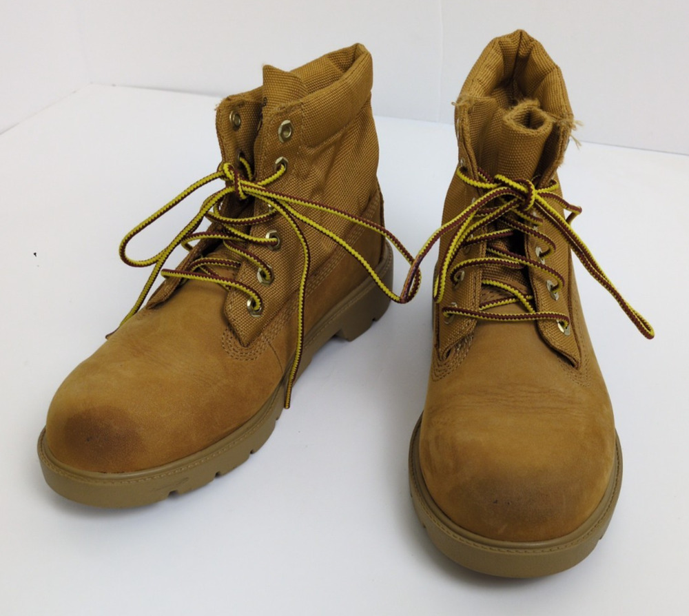 Timberland Juniors Roll Top A13Q2 Wheat Boot Boys Leather Hiking Childs Size 3.5